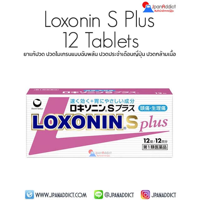 Loxonin S Plus 12 Tablets ยาแก้ปวดศีรษะ